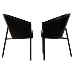 Pair of “Costes” Chairs by Philippe Starck, Early Black Edition, Circa 1980