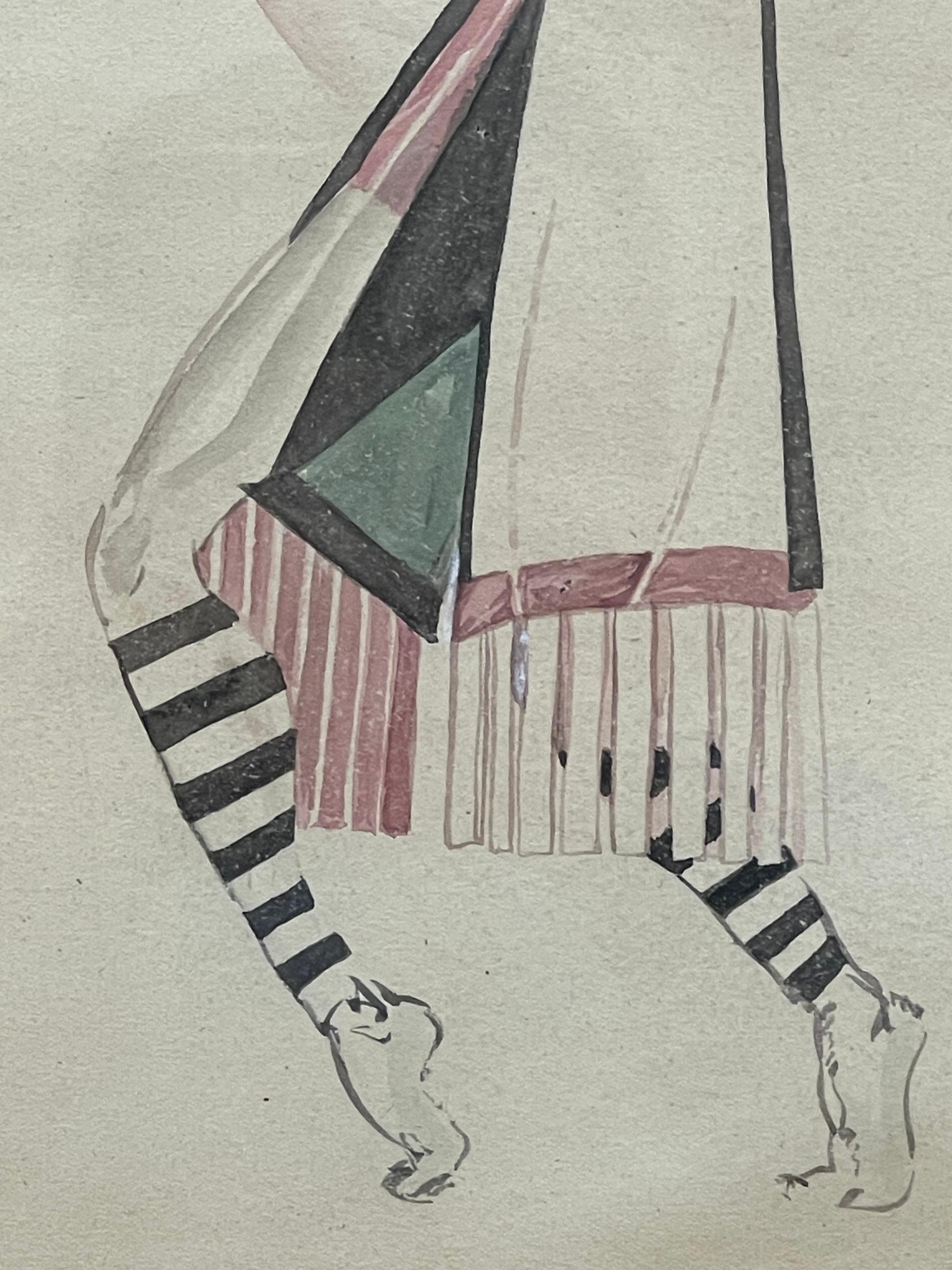Coppia di progetti di costumi  Peters Stepanovic GALADZEV (1900-1971), Russia, 1920 in vendita 7