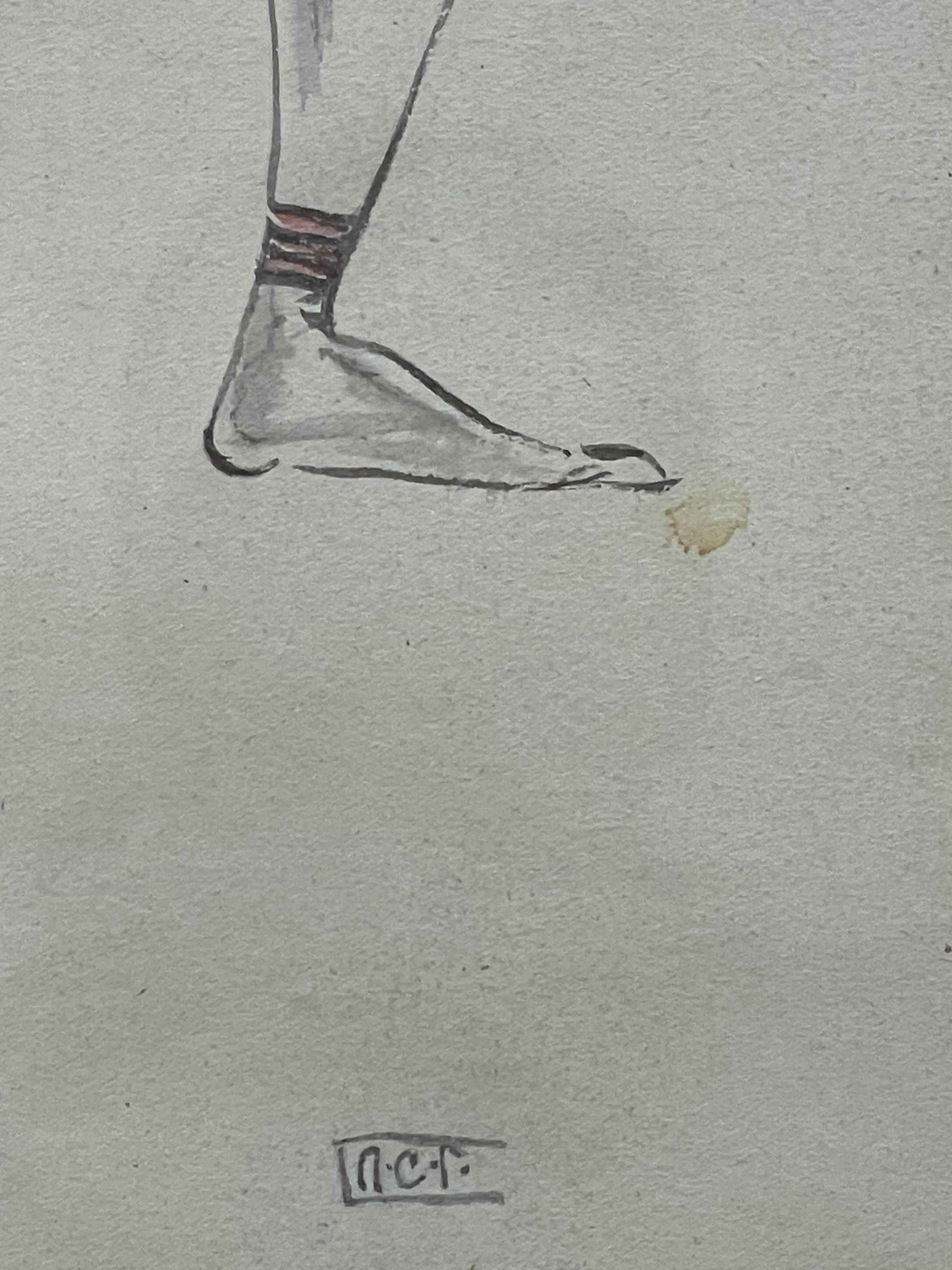 Inizio XX secolo Coppia di progetti di costumi  Peters Stepanovic GALADZEV (1900-1971), Russia, 1920 in vendita