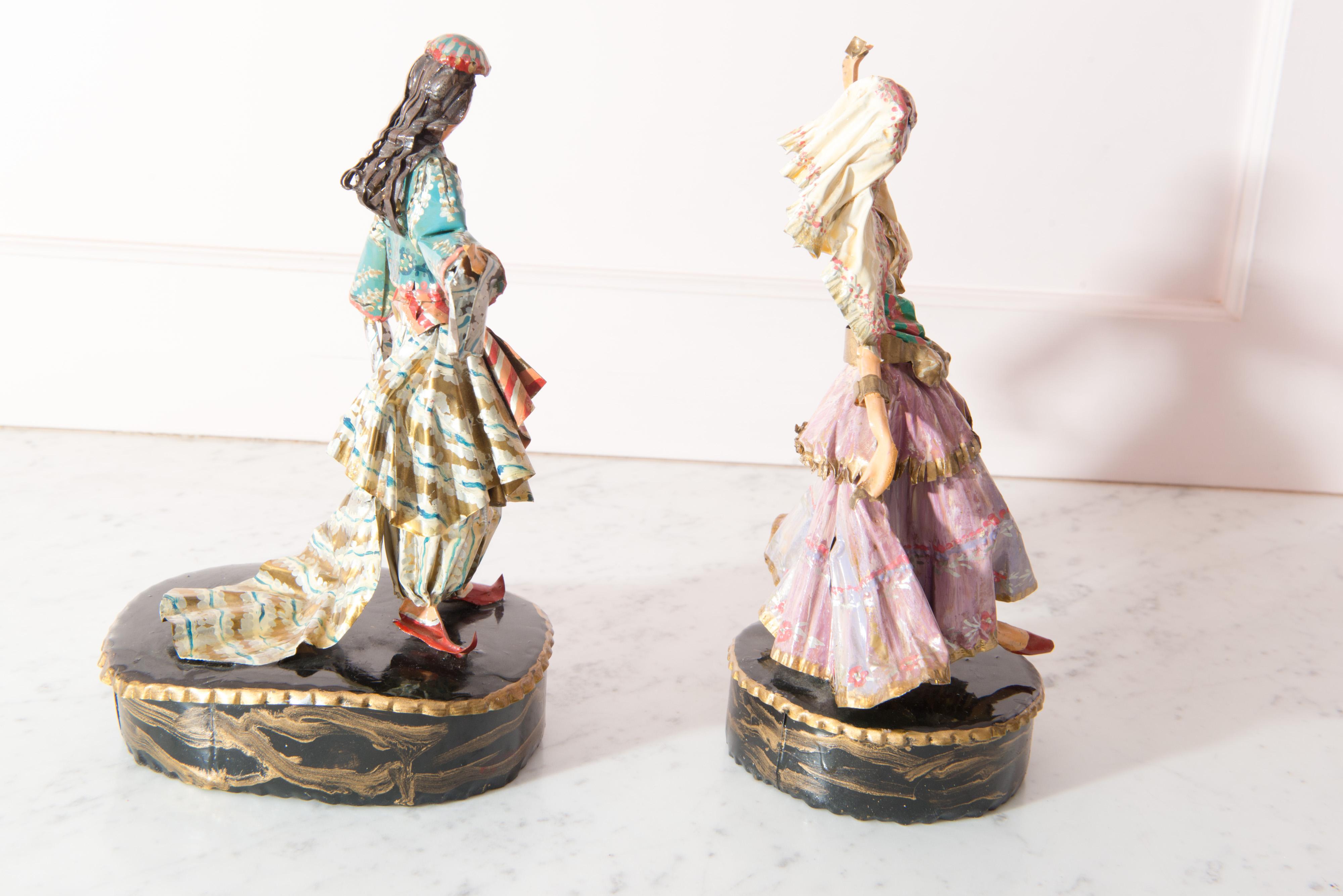 American Pair of Costumed Turkish Sculptures by Lee Menichetti For Sale
