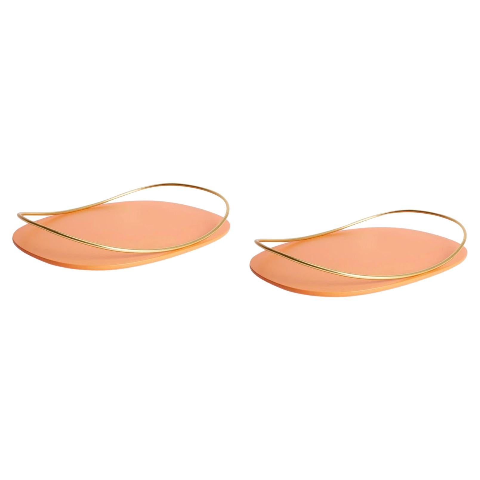 Pair of Cotto Touché C Trays by Mason Editions For Sale