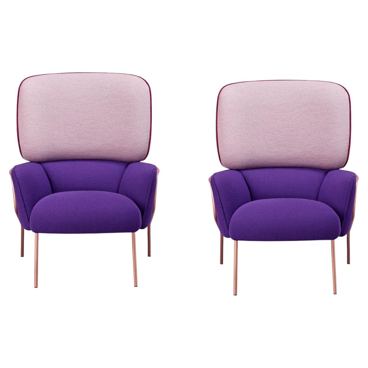 Purple Yvan Armchair For Sale at 1stDibs