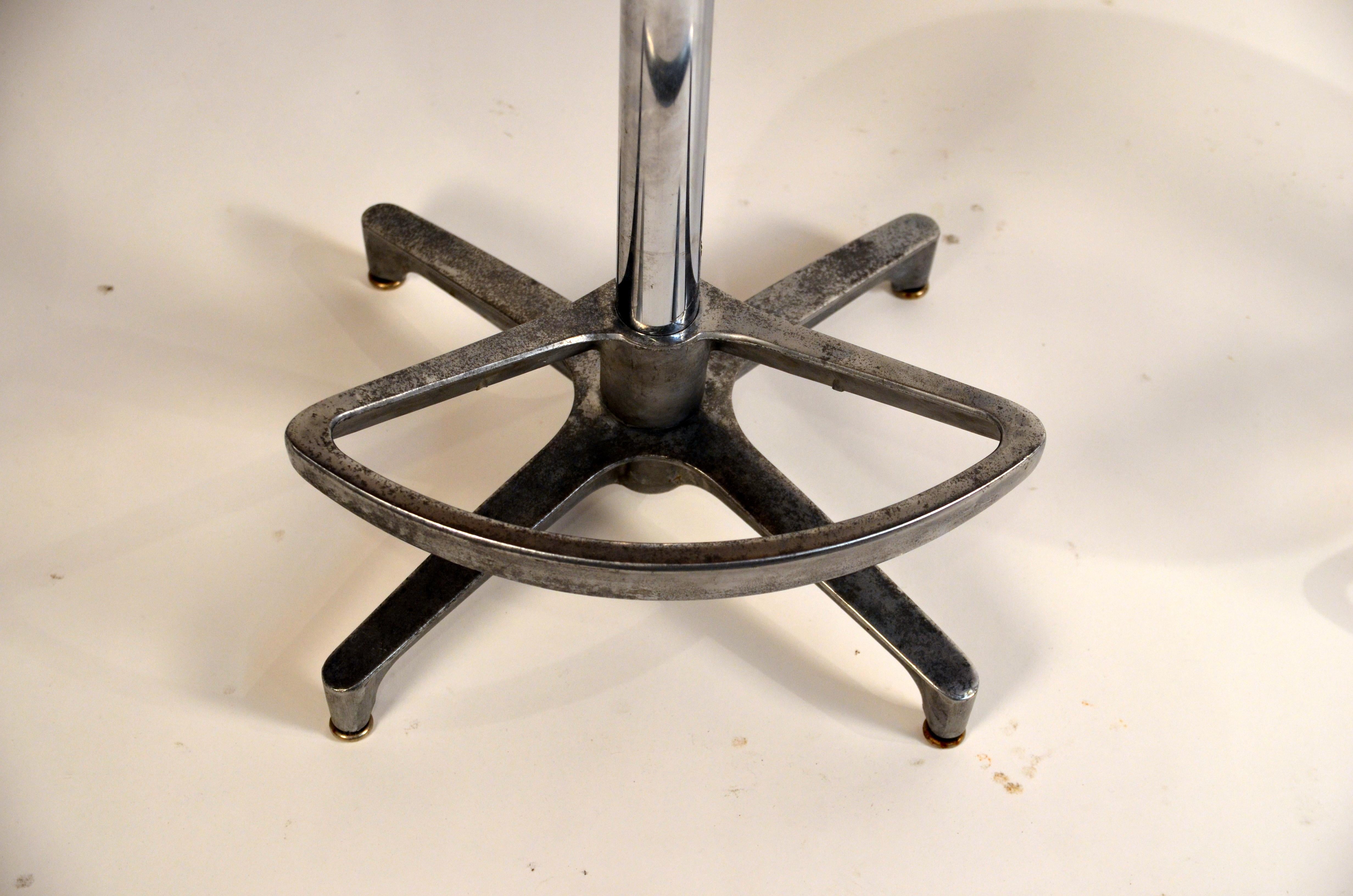 Modern Pair of Counter Height Swiveling Bar Stools