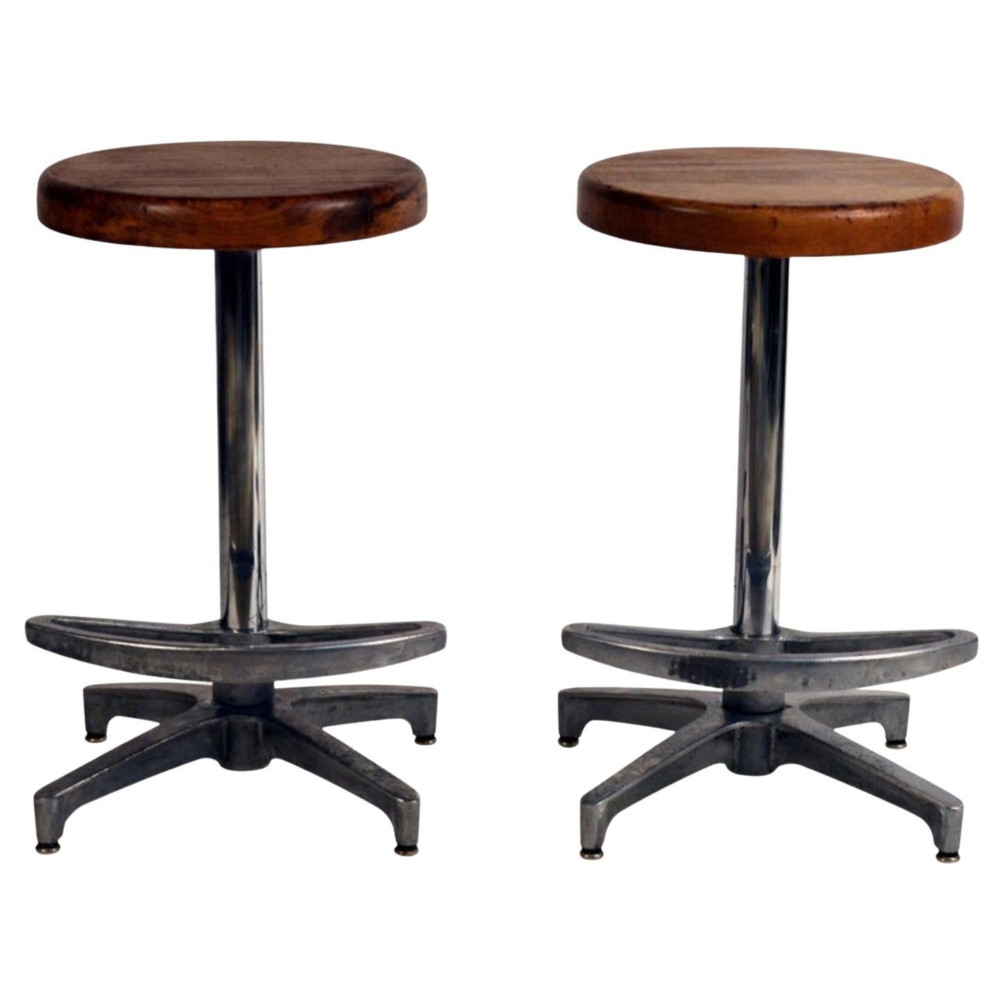 Pair Of Rustic Swivel Bar Stools With Backs at 1stDibs rustic swivel