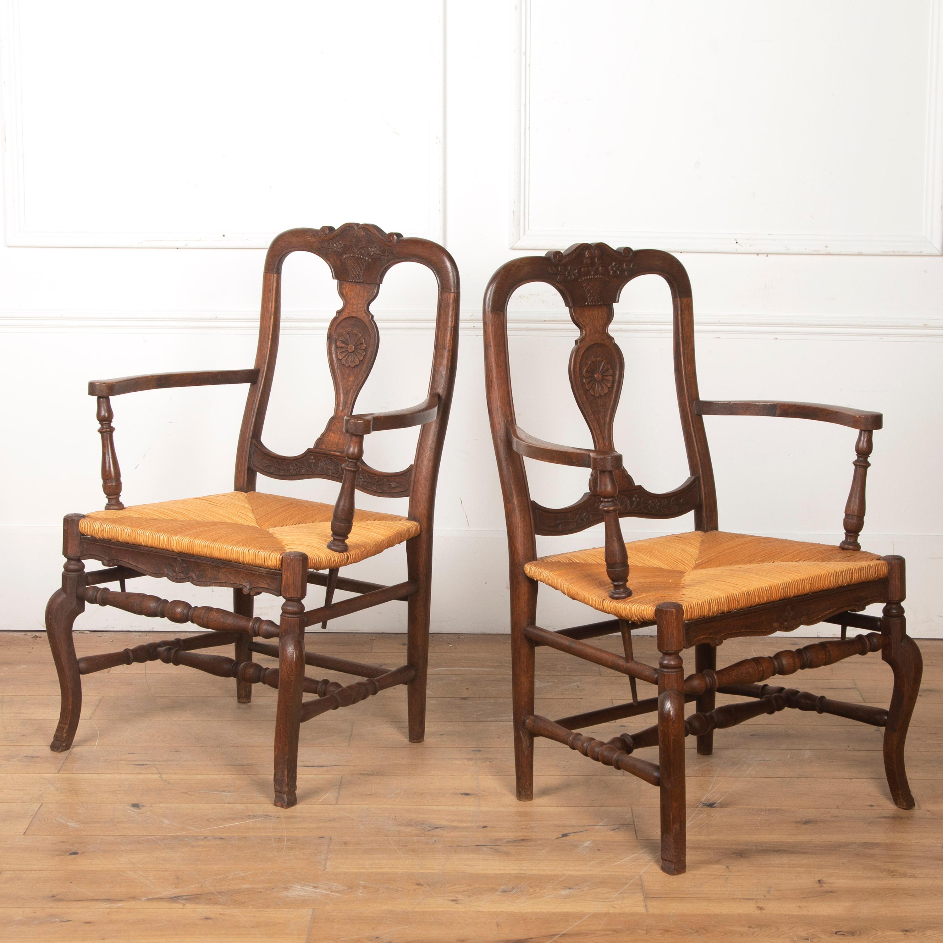 Pair of Country Carver Chairs 1