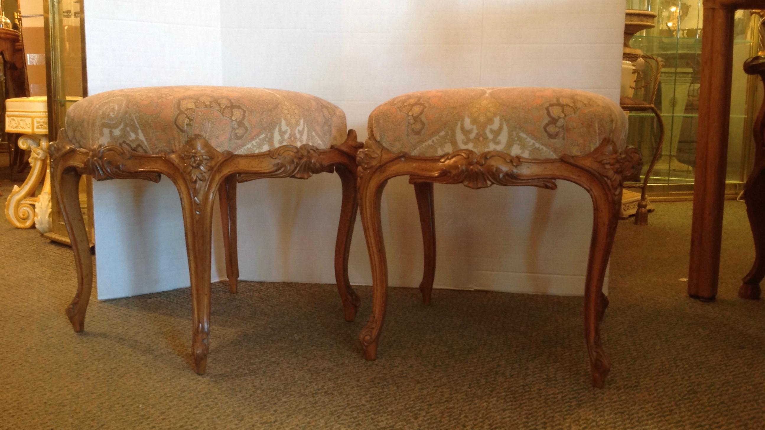 Pair of Country French Benches In Good Condition In West Palm Beach, FL