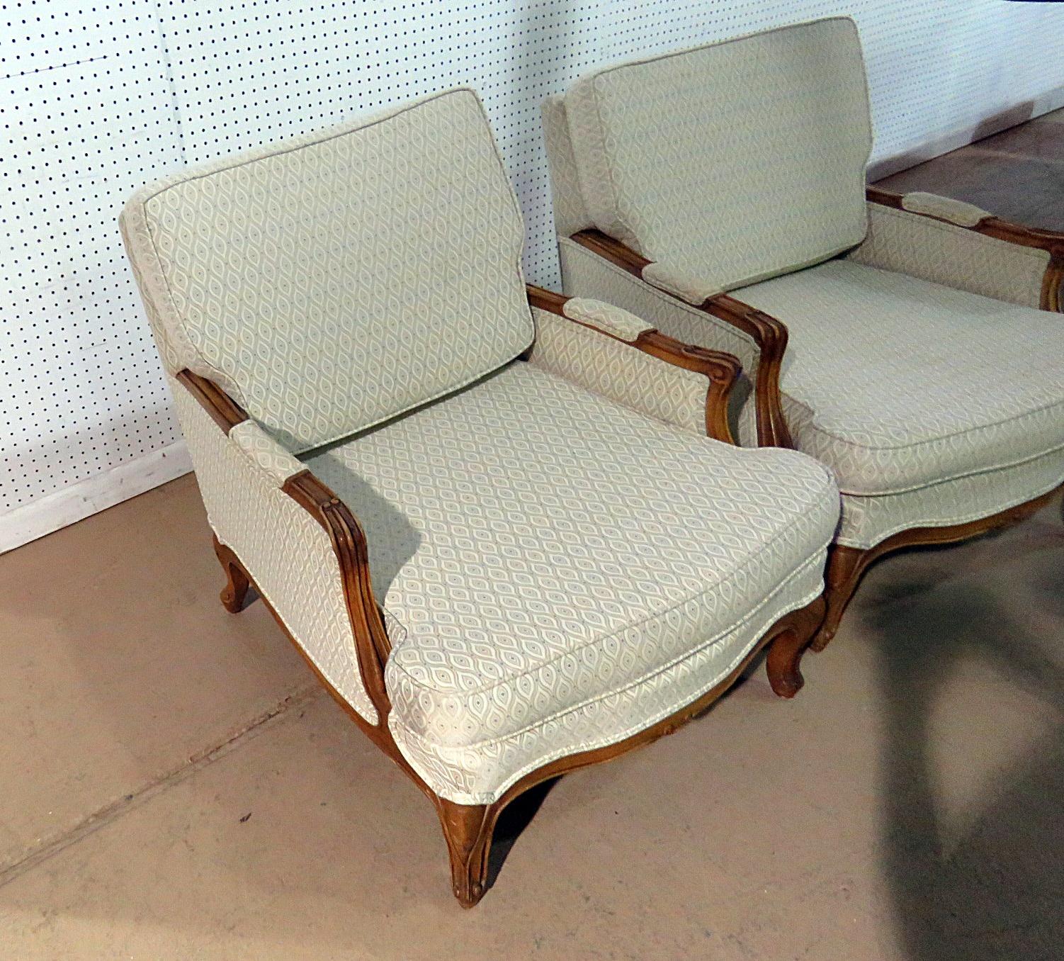 Pair of Country French Bergeres 3