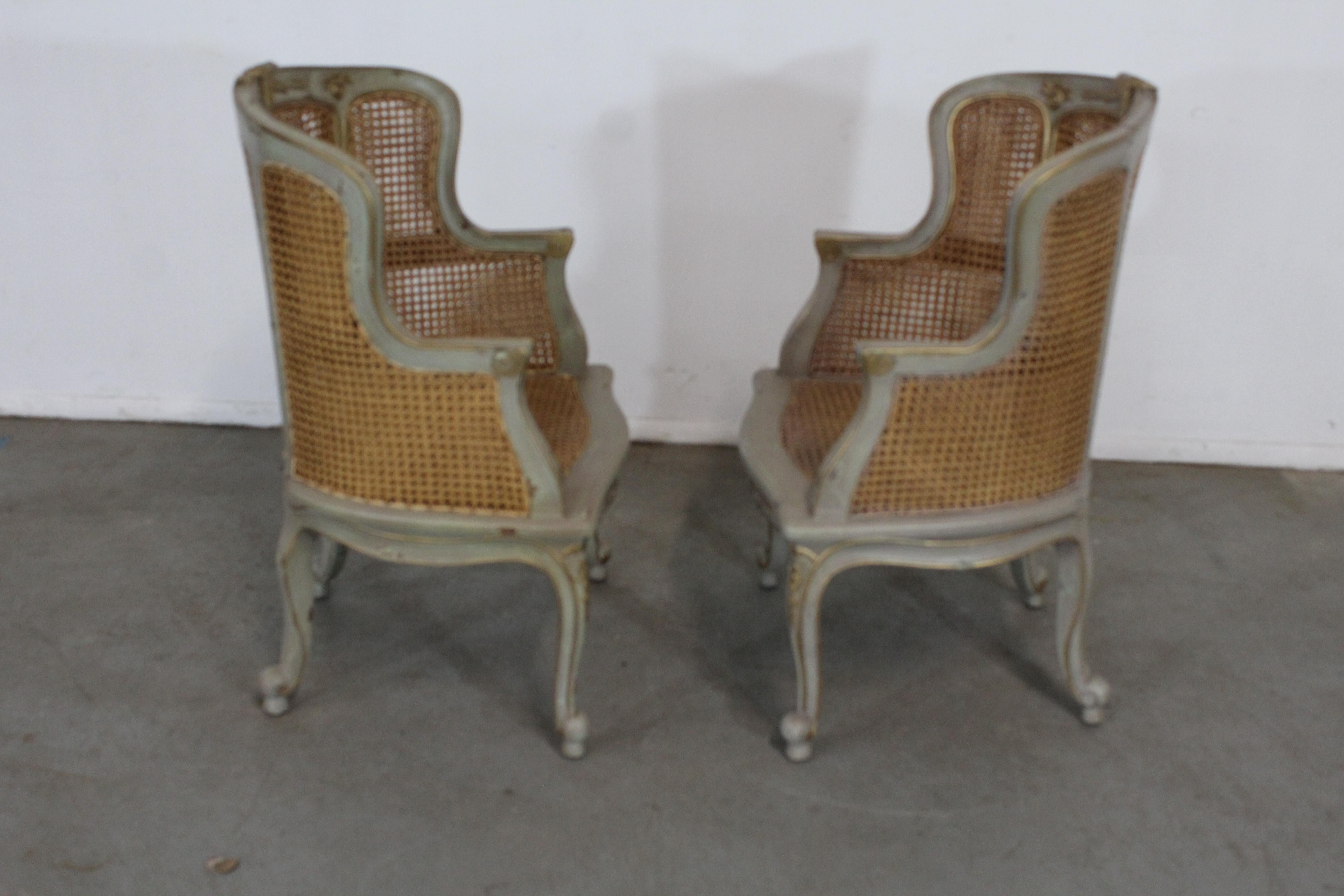 Pair of Country French Caned Arm Chairs 6