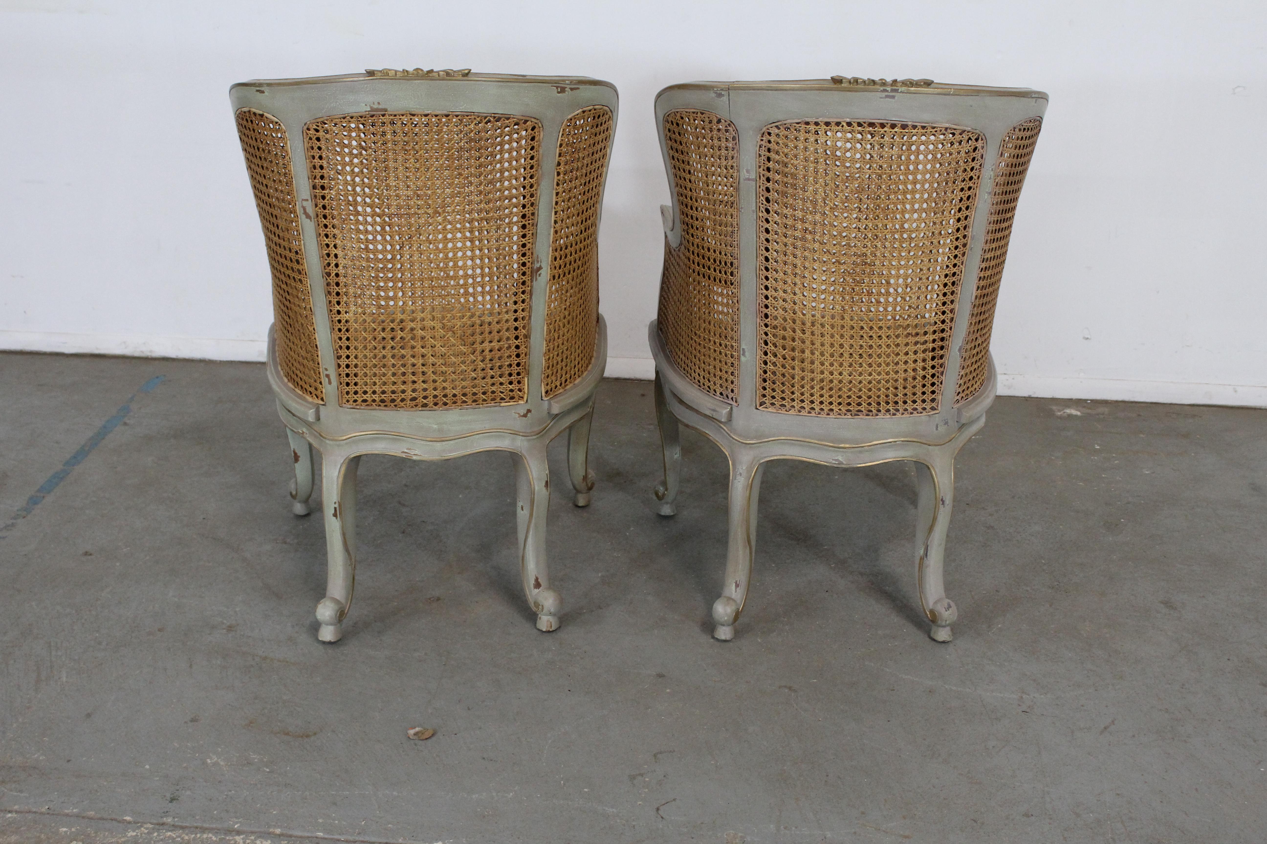 Pair of Country French Caned Arm Chairs 8