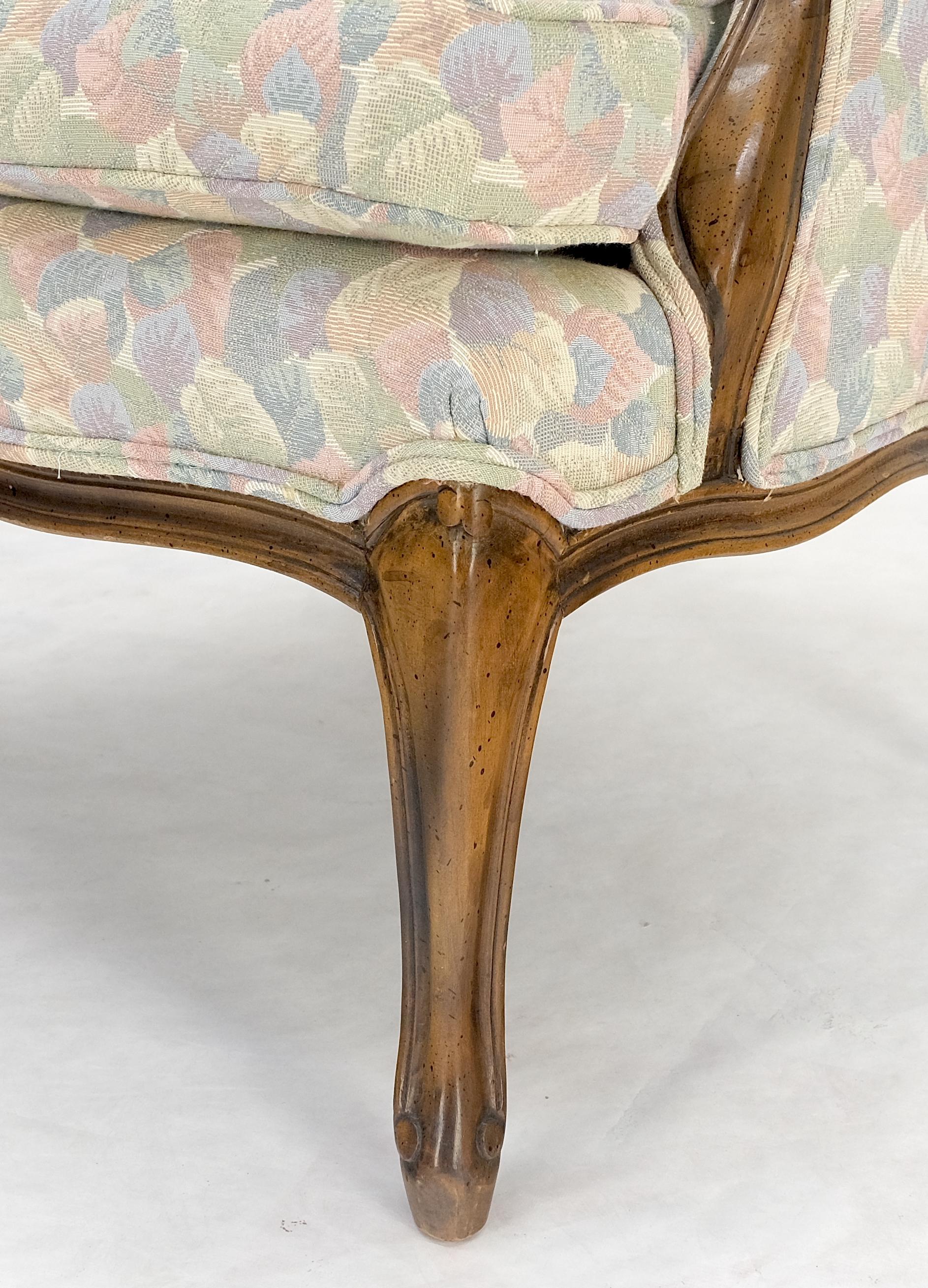 Pair of Country French Light Fruitwood Armchairs Lounge Club Chairs Floral MINT! For Sale 4