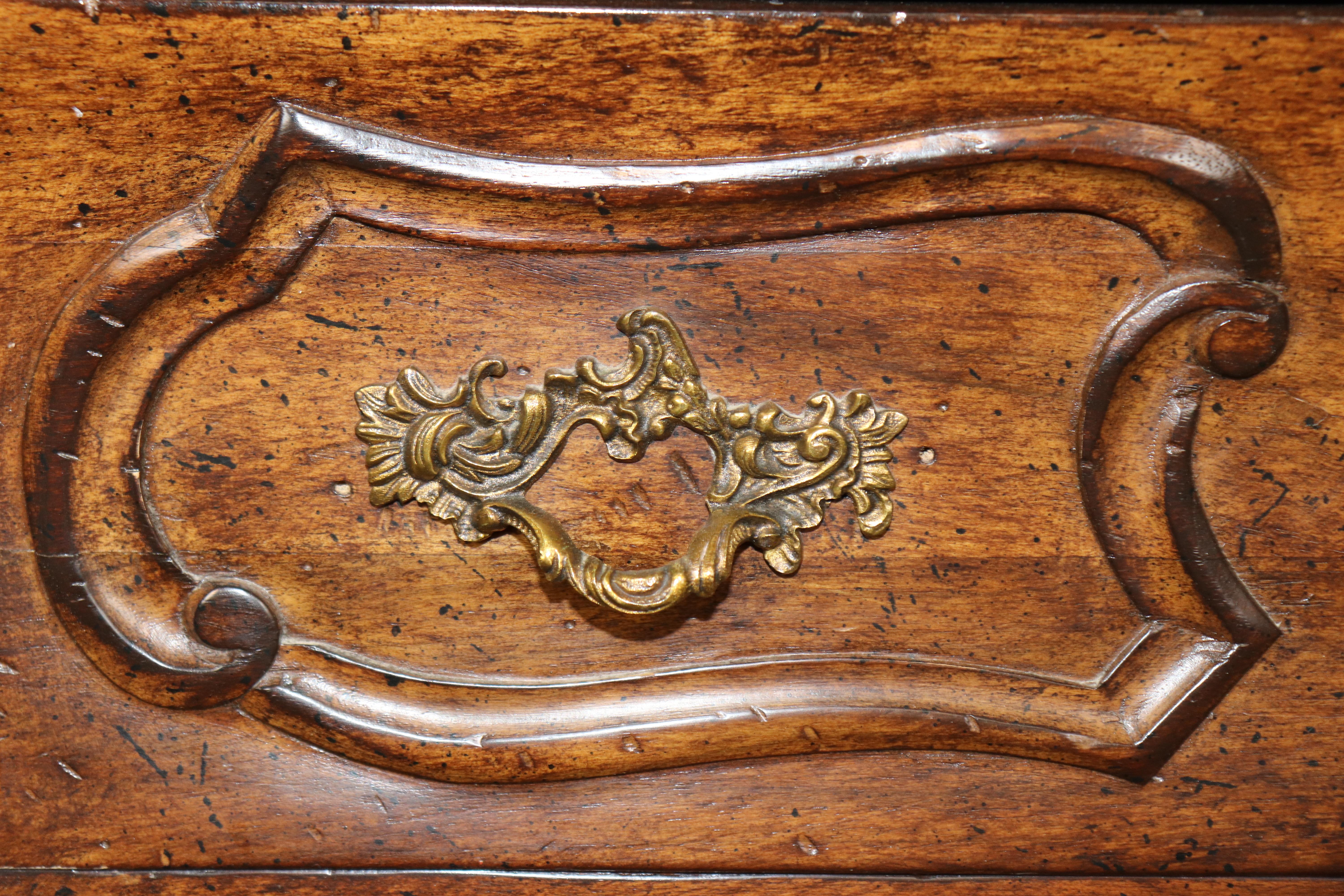 Pair of Louis XV Style Carved Two Drawer Night Stands For Sale 4