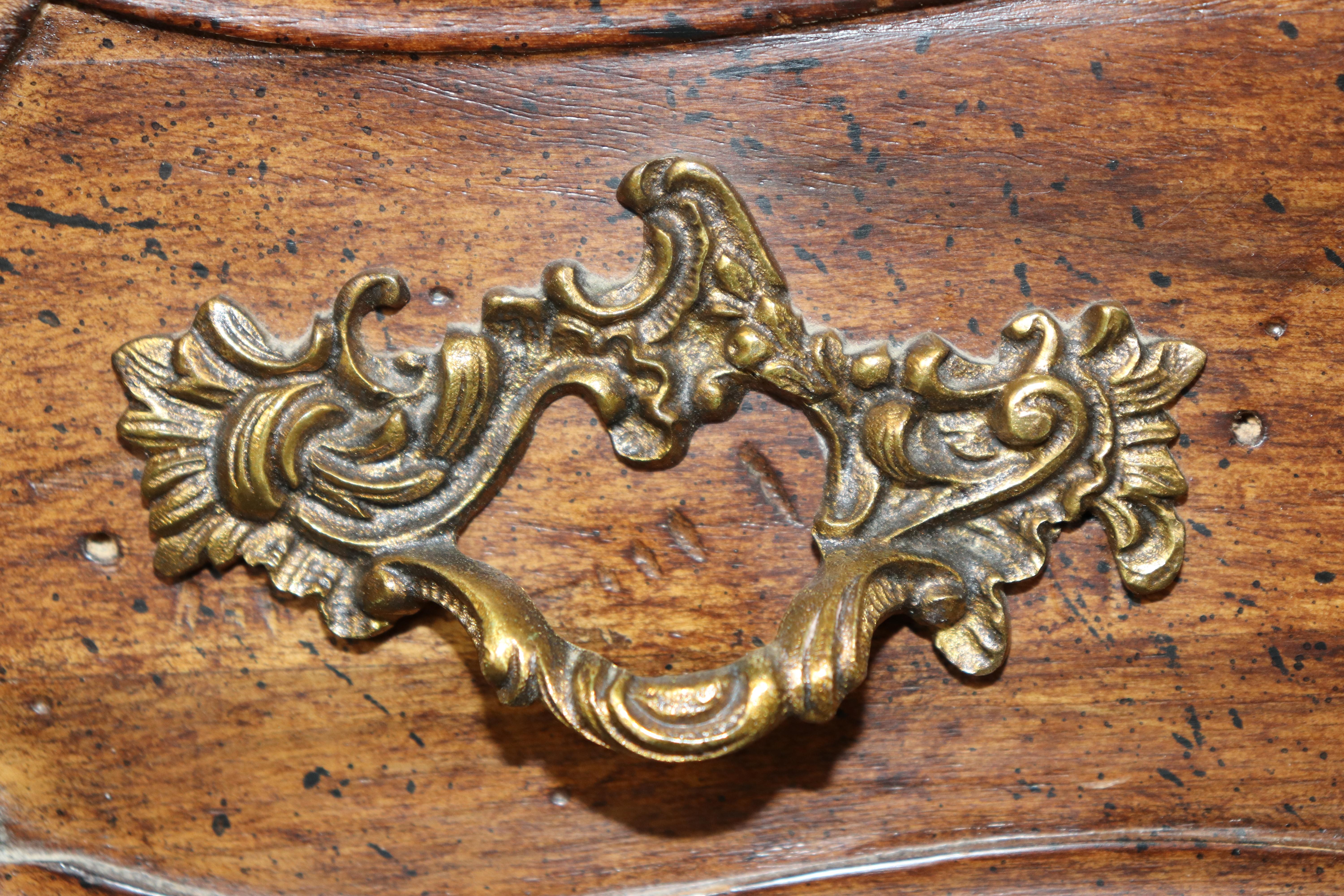 Pair of Louis XV Style Carved Two Drawer Night Stands For Sale 5