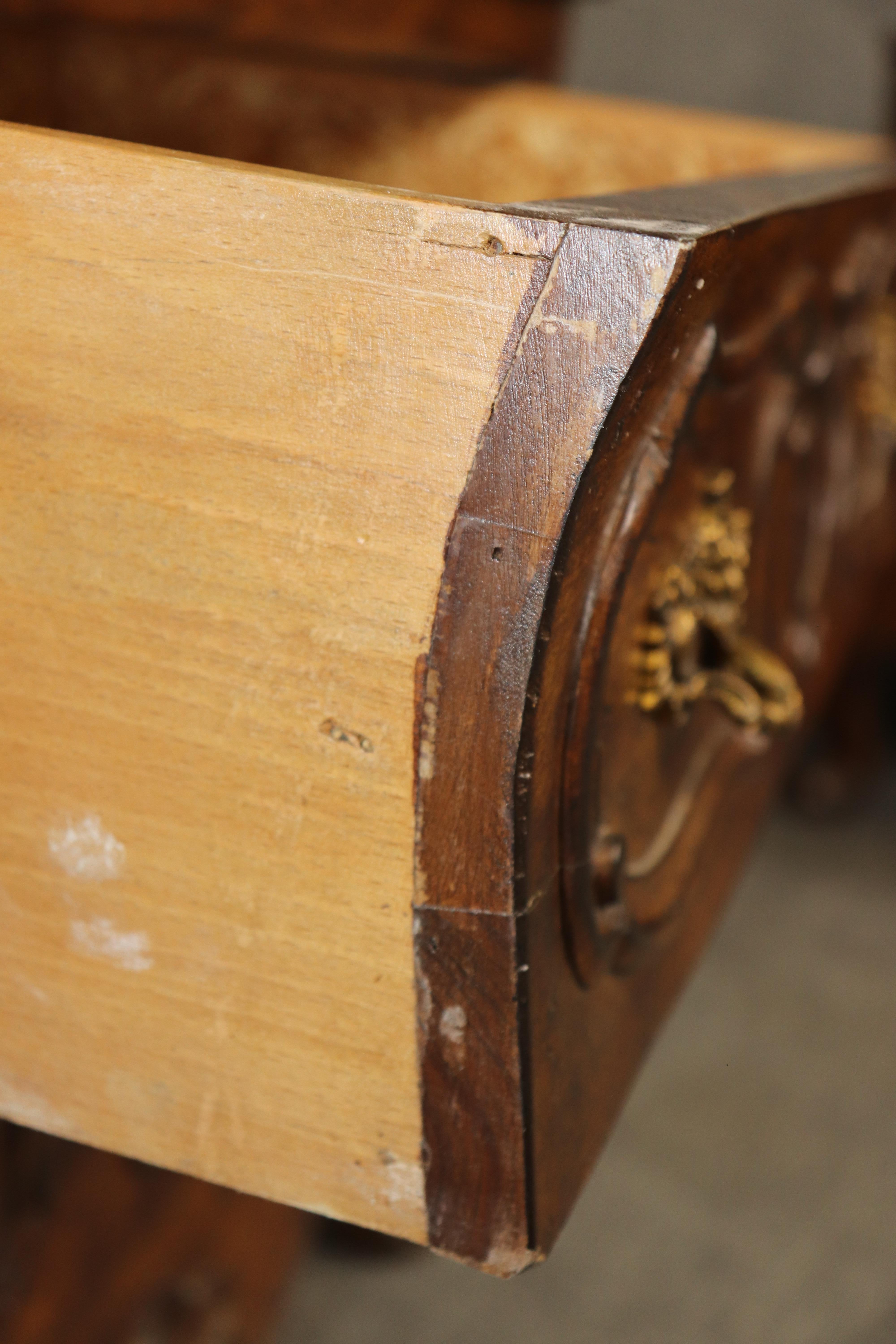 Pair of Louis XV Style Carved Two Drawer Night Stands For Sale 9