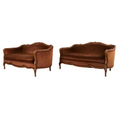Used Pair of Country French Provincial Settees by Drexel Heritage