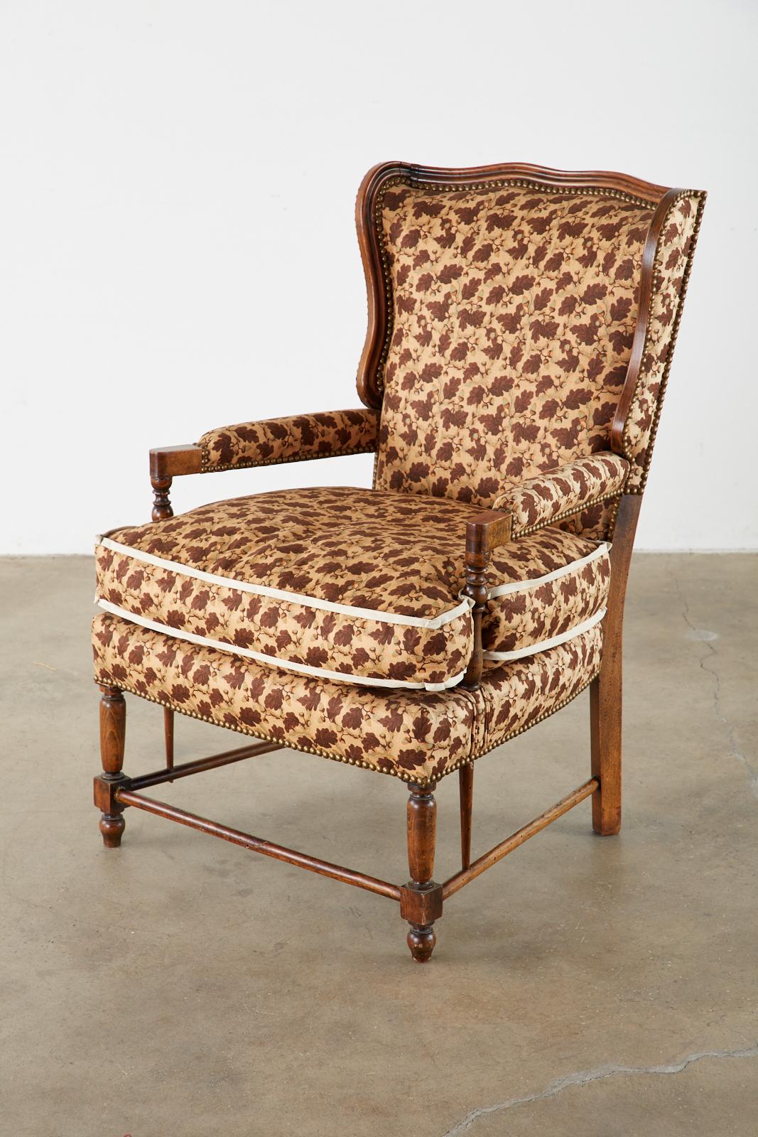 french provincial wingback chair