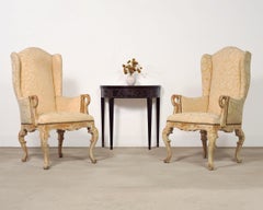 Coppia di poltrone Wingback Bergère della Provincia Francese