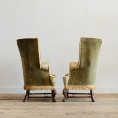 Pair of Country House Barrel Back Armchairs c1900