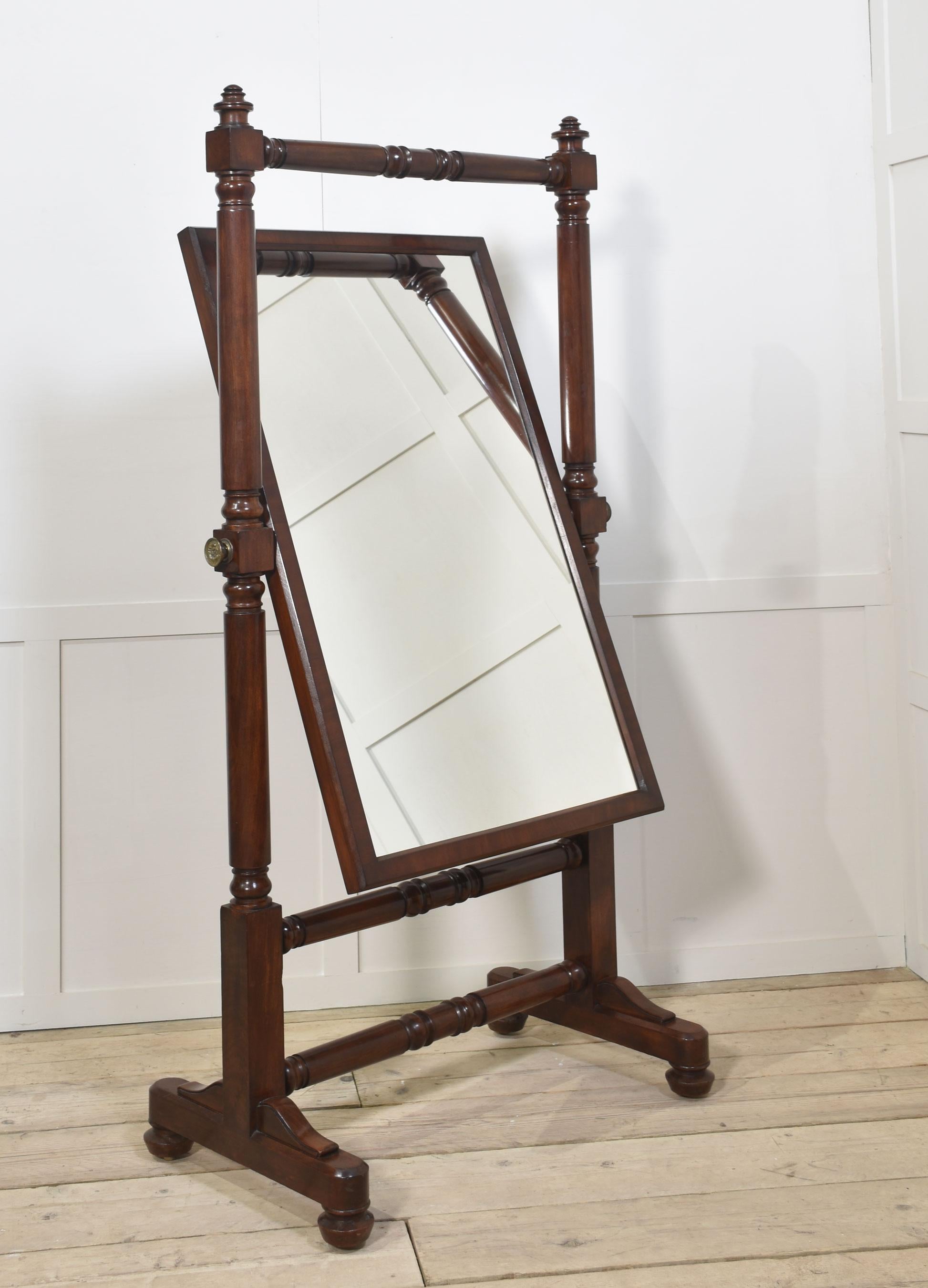 Pair of Country house Cheval mirrors For Sale 4