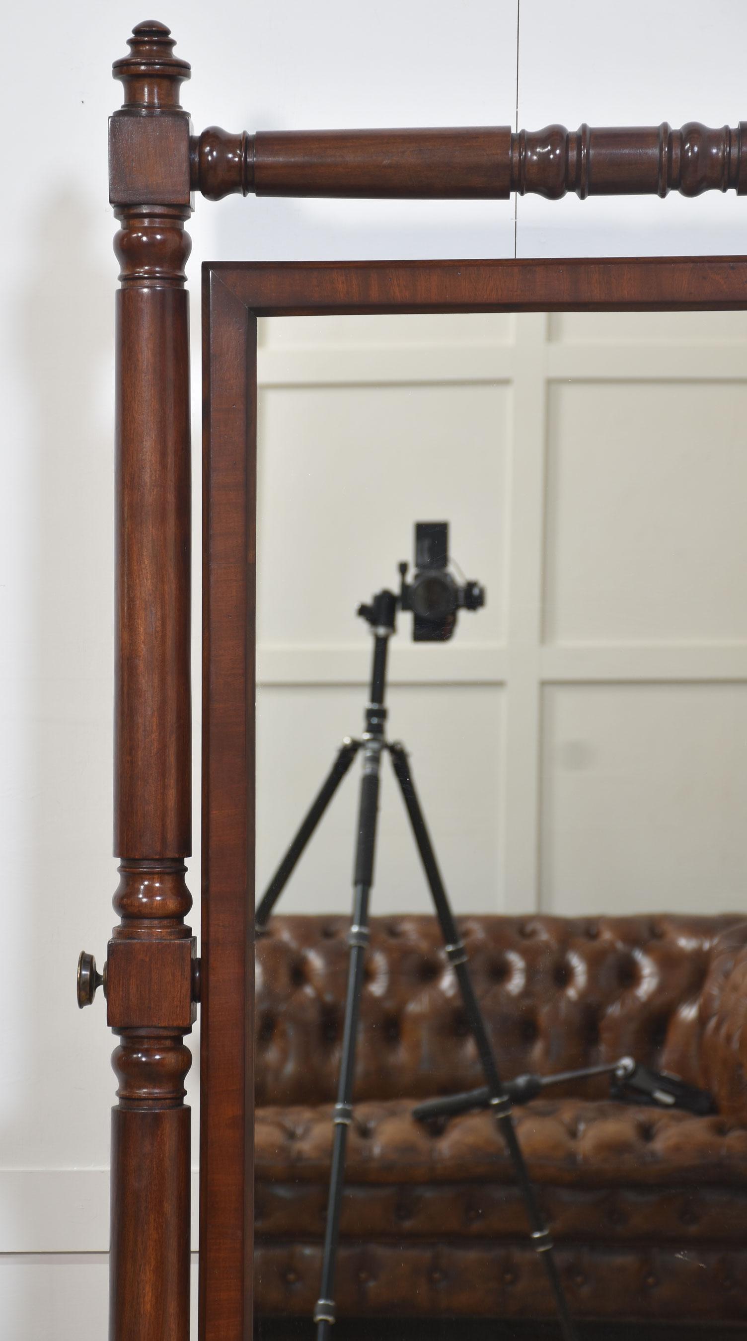 Pair of Country house Cheval mirrors For Sale 2