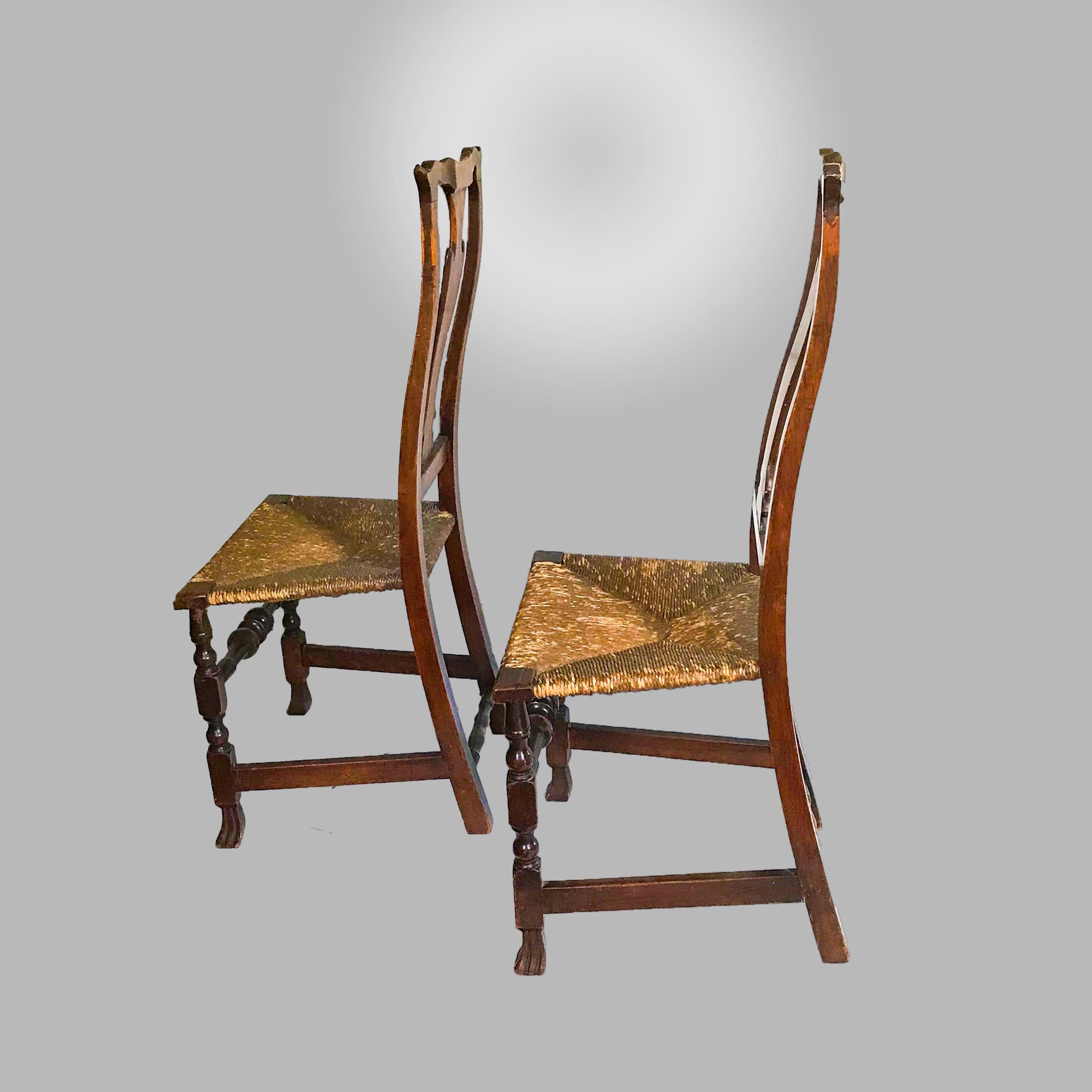 American Pair of Country Queen Anne Chairs