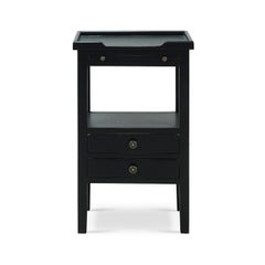 Pair of Country Style Side Tables in Black