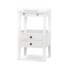 Pair of Country Style Side Tables in White