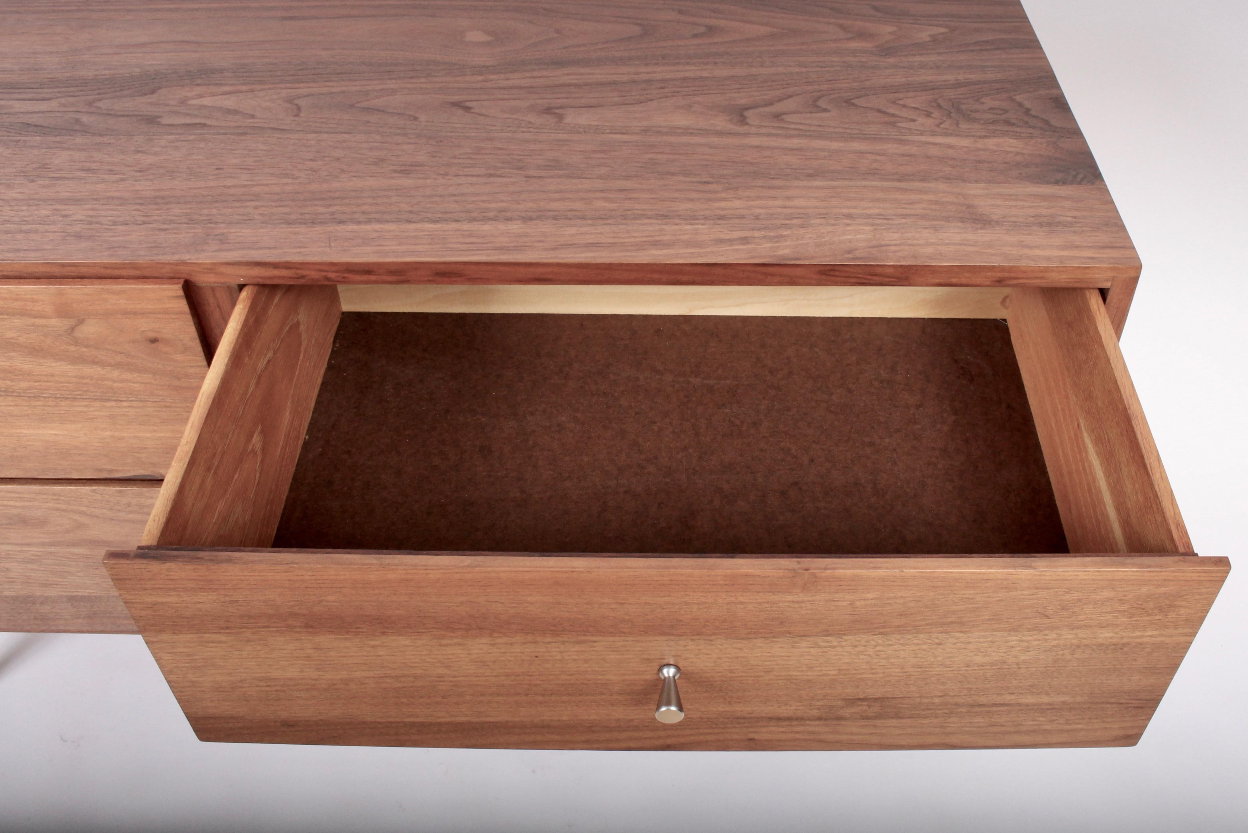 Pair of Country Workshop Lower Black Walnut Dressers, Nightstands, 1960s 2