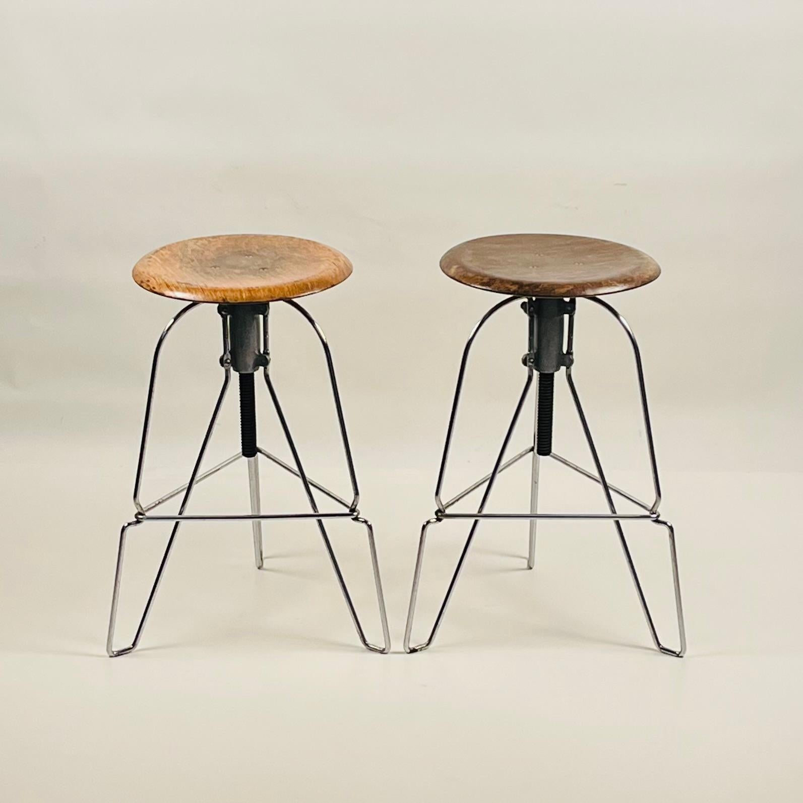 American Pair of Covey Model Six Stools  For Sale