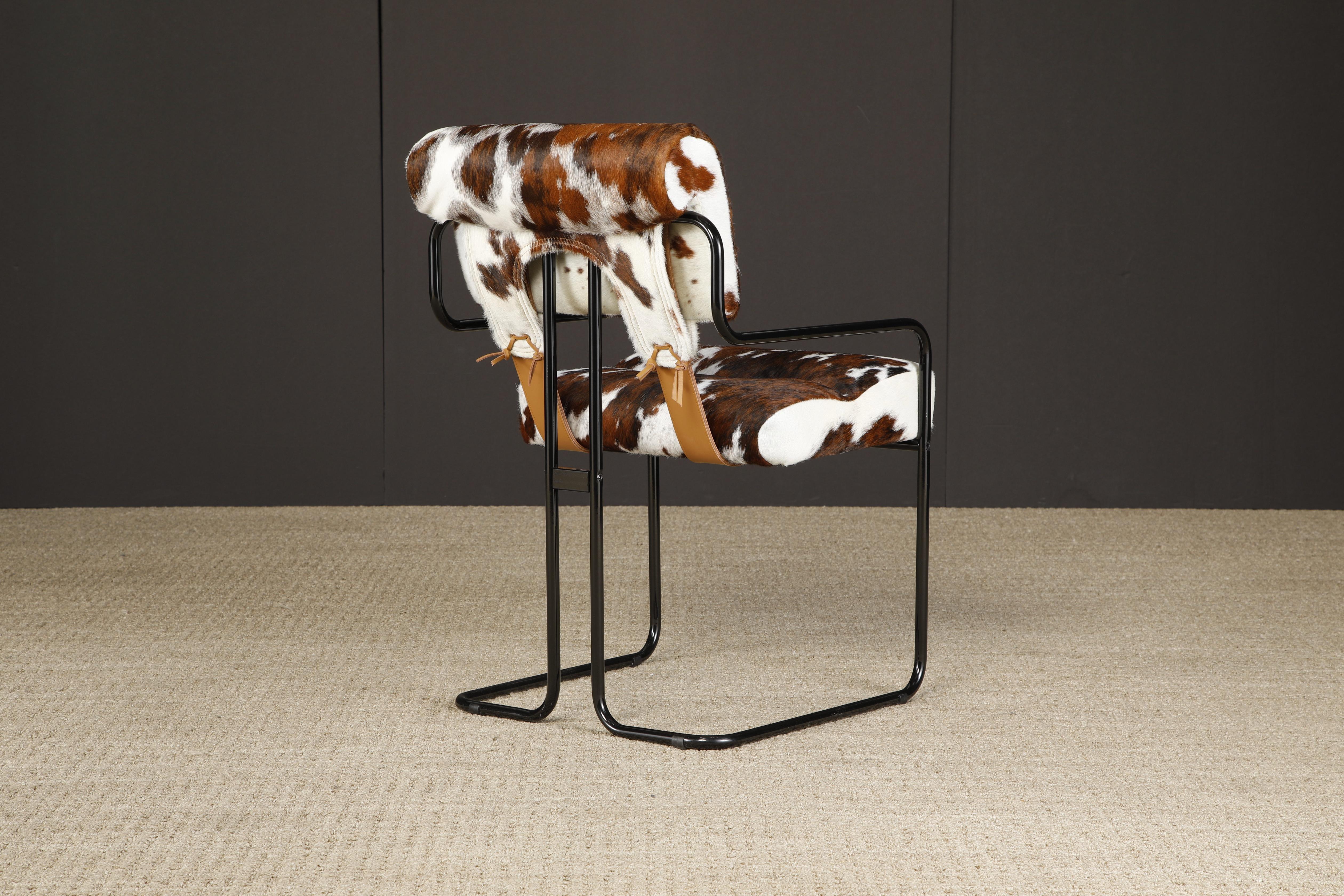Pair of Cowhide Leather Tucroma Armchairs by Guido Faleschini for Mariani, New For Sale 2