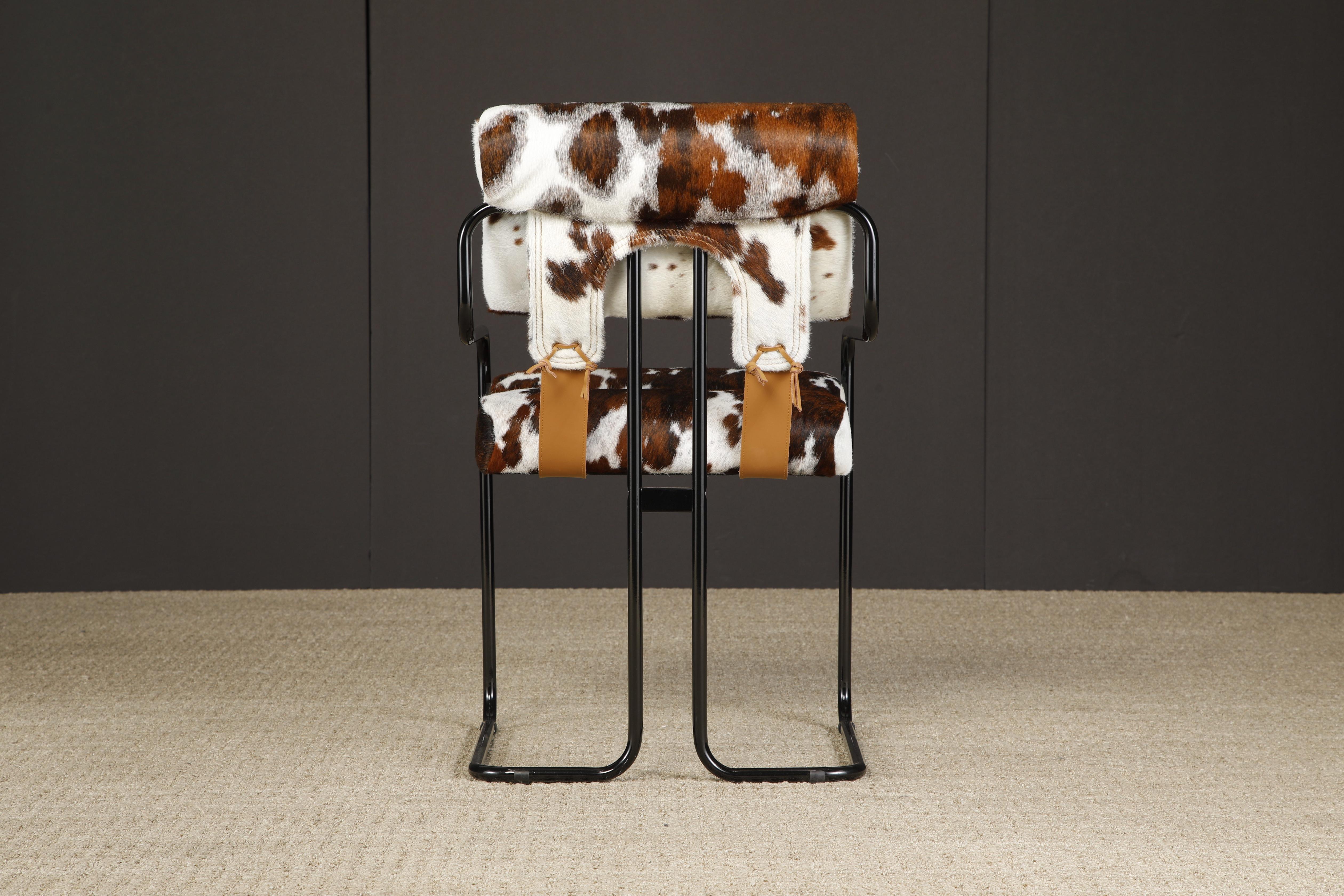 Pair of Cowhide Leather Tucroma Armchairs by Guido Faleschini for Mariani, New For Sale 3