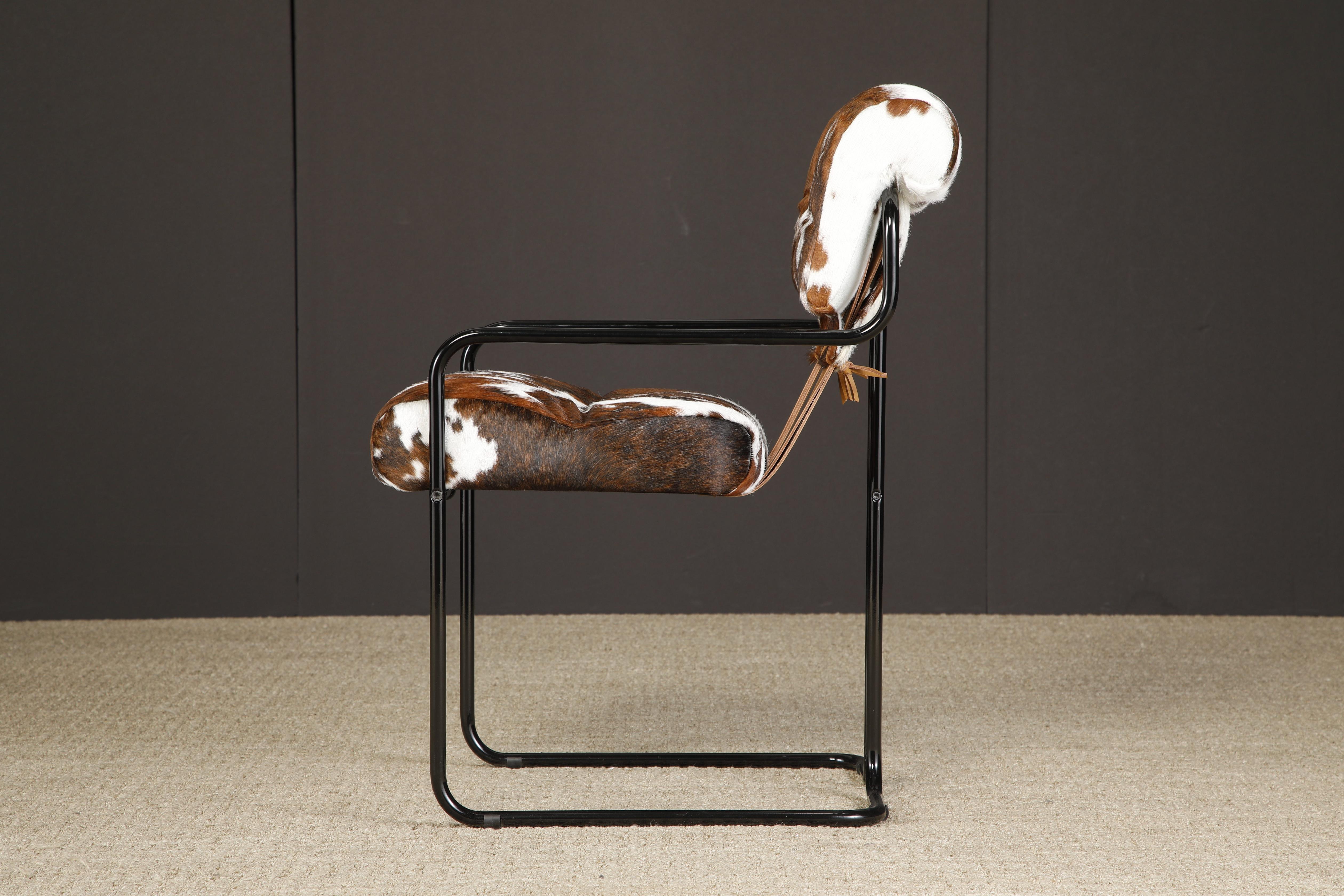Paire de fauteuils Tucroma en cuir de vache par Guido Faleschini pour Mariani, Nouveau en vente 5