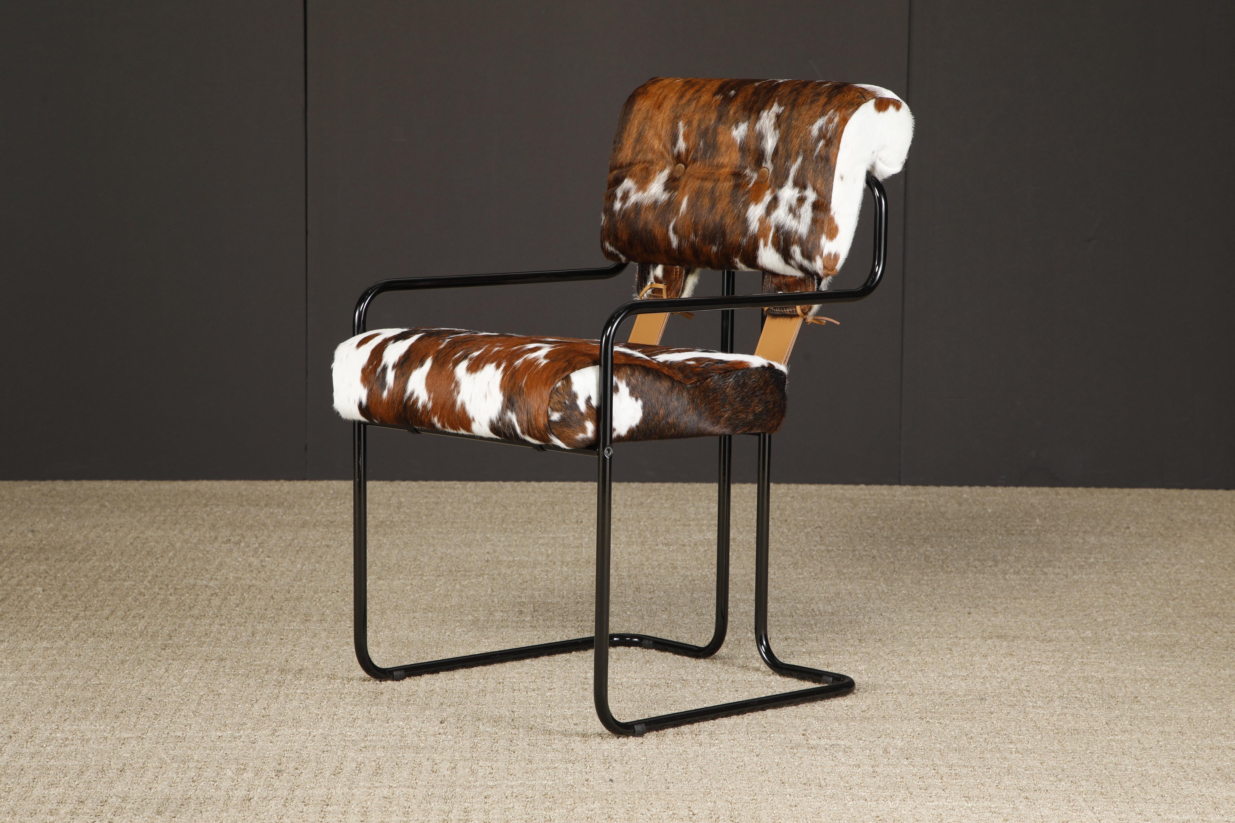 Pair of Cowhide Leather Tucroma Armchairs by Guido Faleschini for Mariani, New For Sale 6