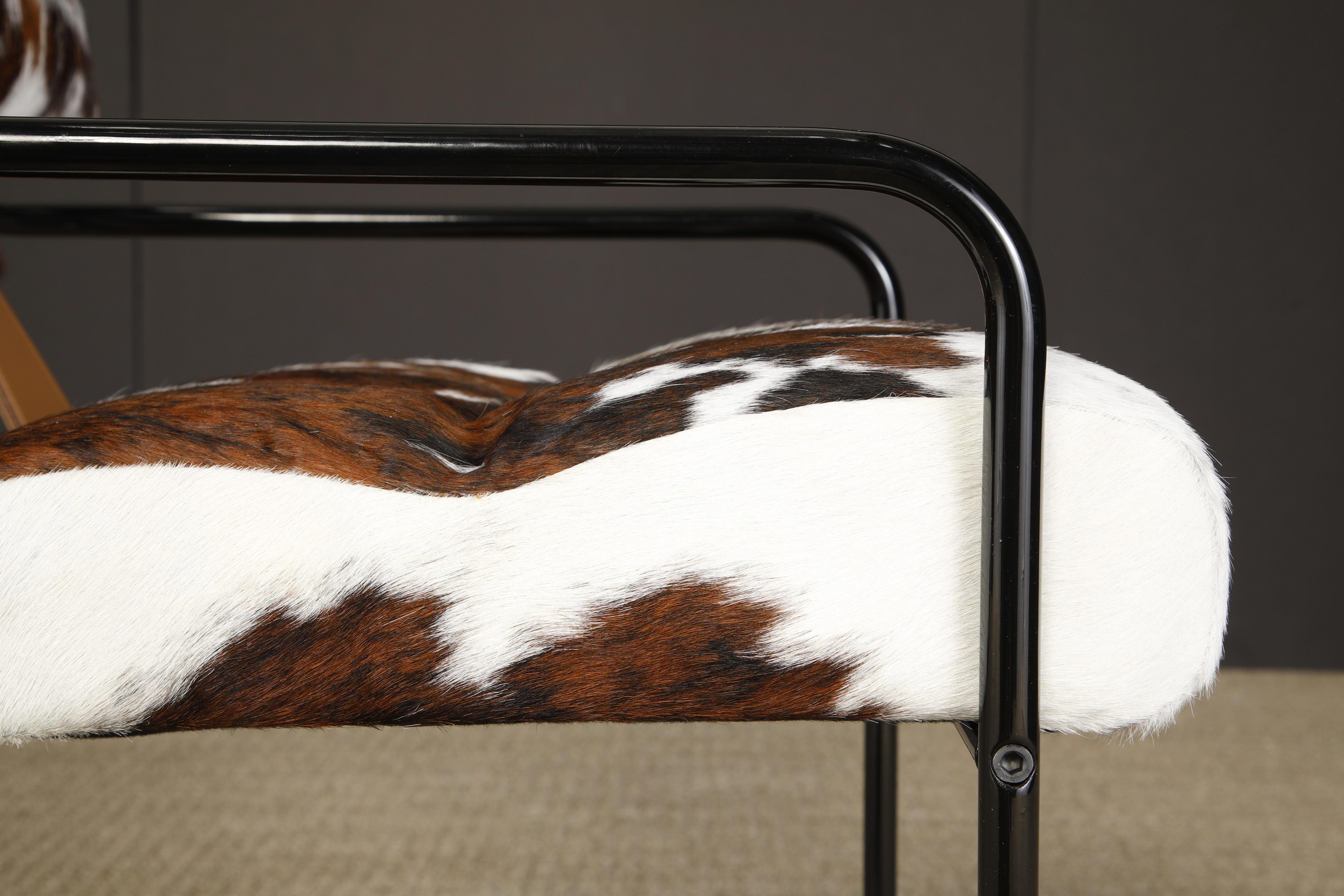 Paire de fauteuils Tucroma en cuir de vache par Guido Faleschini pour Mariani, Nouveau en vente 9