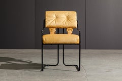 Pair of Cowhide Leather Tucroma Armchairs by Guido Faleschini for Mariani, New
