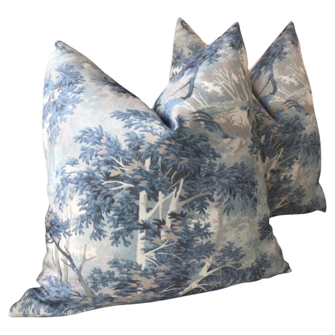 Coppia di cuscini Cowtan e Tout "Arden" in blu