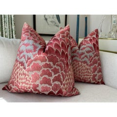 Pair of Cowtan and Tout “Coromandel” in Lacquer Pillows With Plush Down Inserts