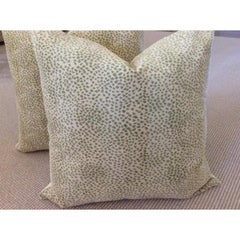 Pair of Cowtan and Tout "Malabar" Gros Point Velvet Pillows