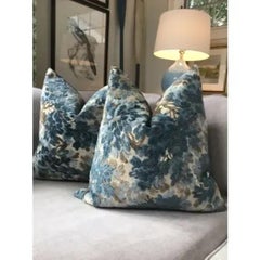 Pair of Cowtan and Tout “Walden“ in Delft Pillows