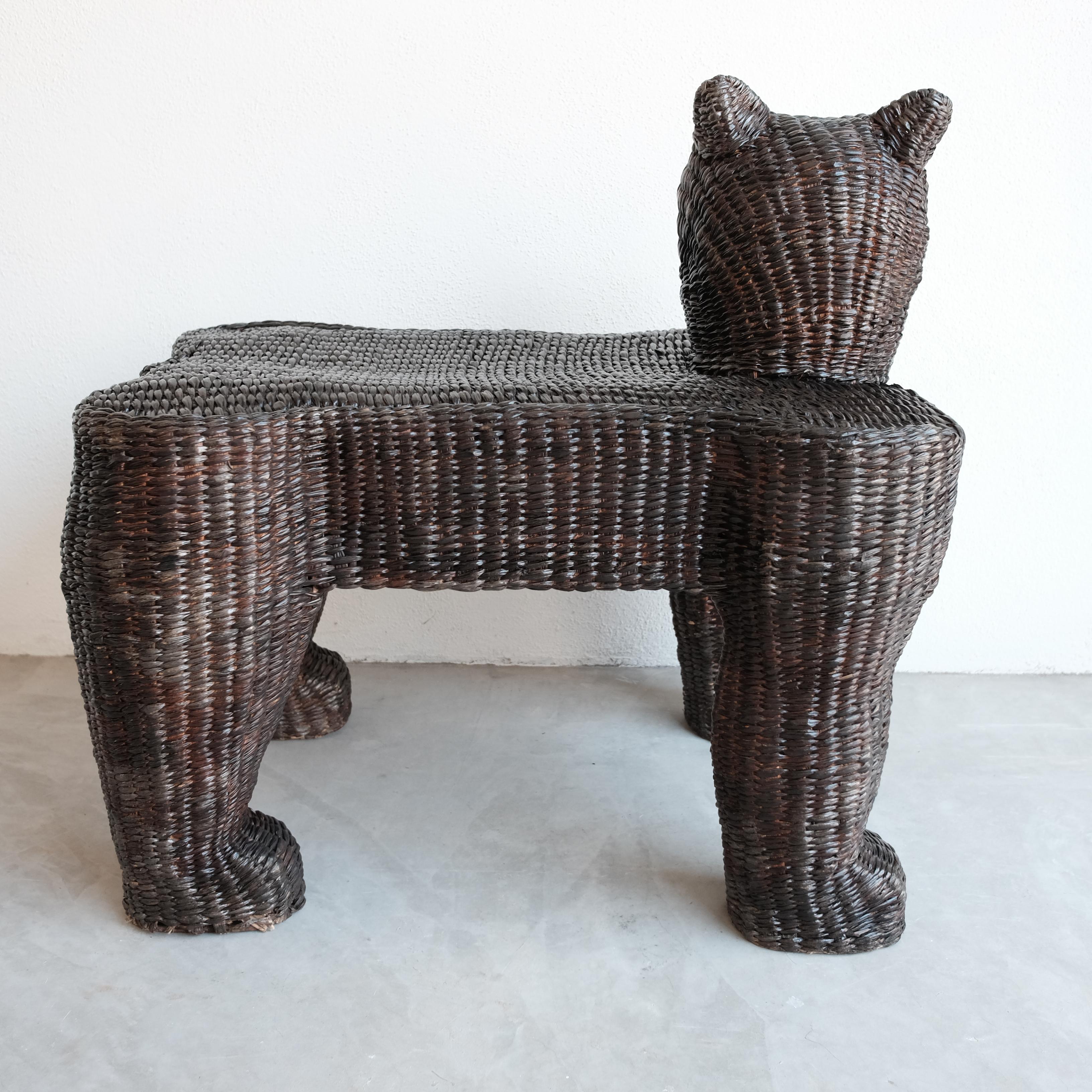 Pair of Coyote and Jaguar Benches by Mario Lopez Torres 1974 10