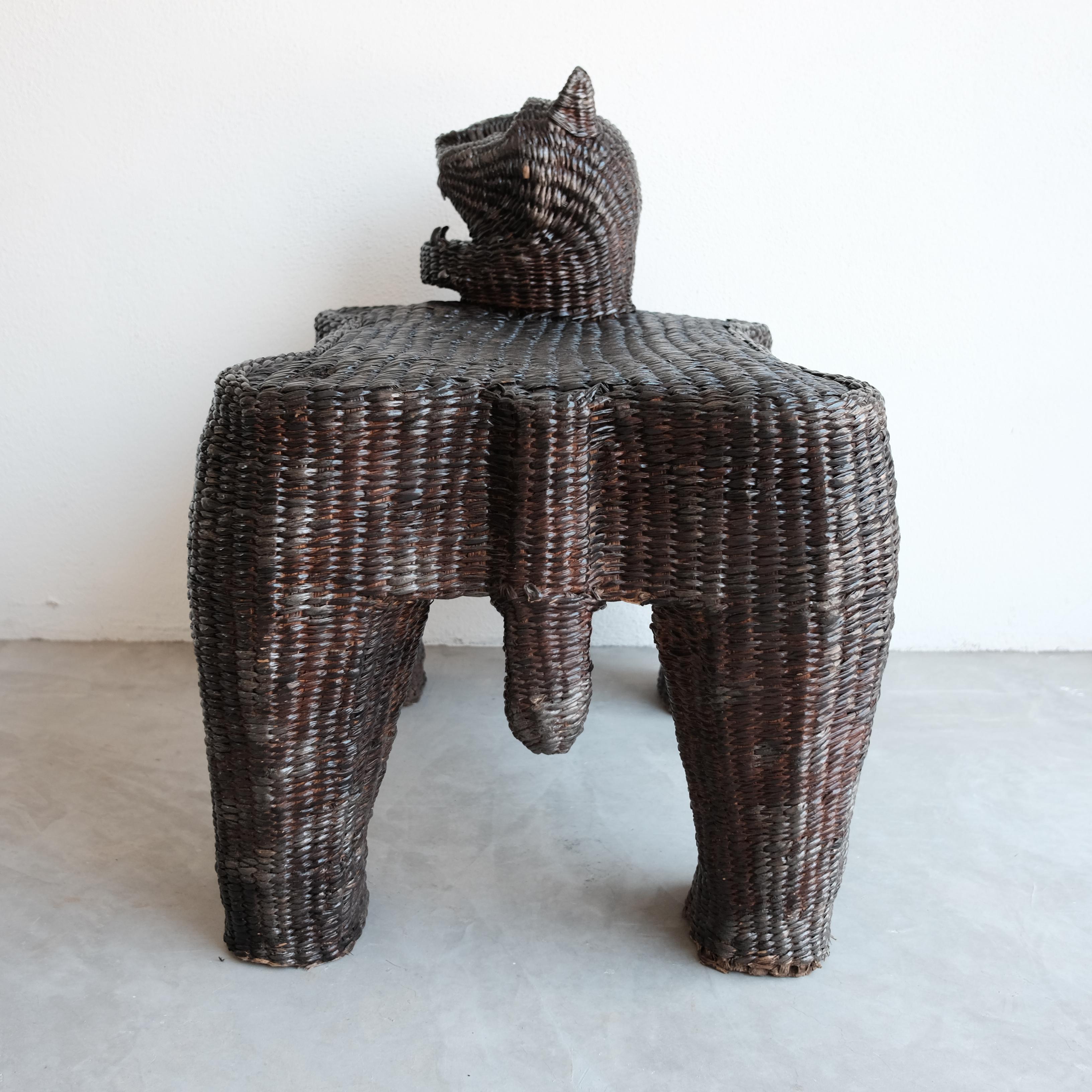 Pair of Coyote and Jaguar Benches by Mario Lopez Torres 1974 11