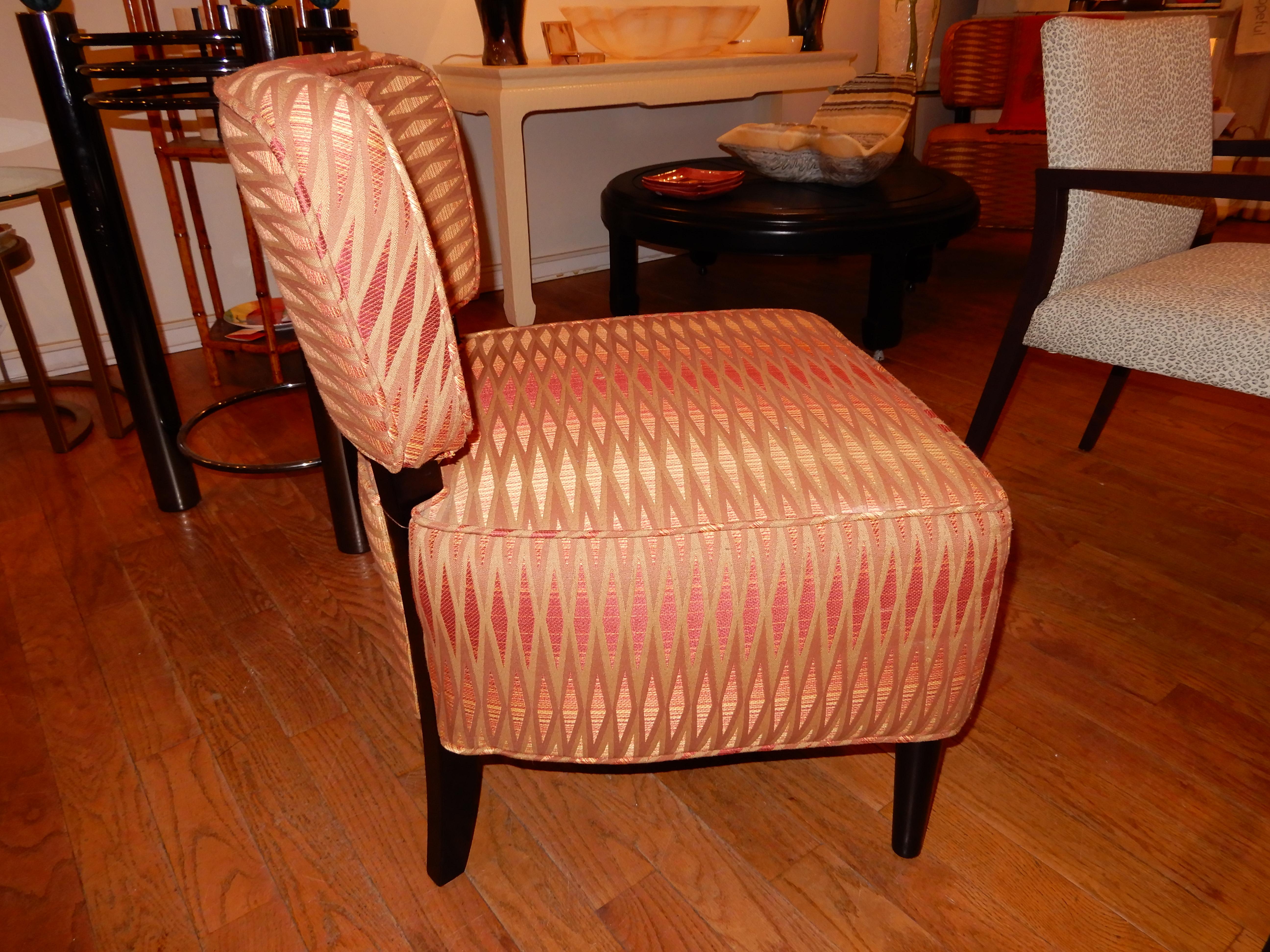 Pair of Cozy Mid-Century Modern Side Chairs In Excellent Condition In Bellport, NY