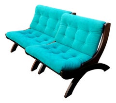 Pair of "cp1" Model Armchairs Design Marco Comolli for ICF de Padova, 1965