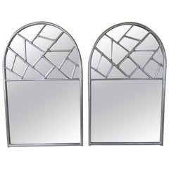 Pair Of Cracked Ice Mirrors