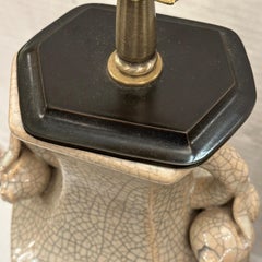 Pair of Crackled Porcelain Lamps