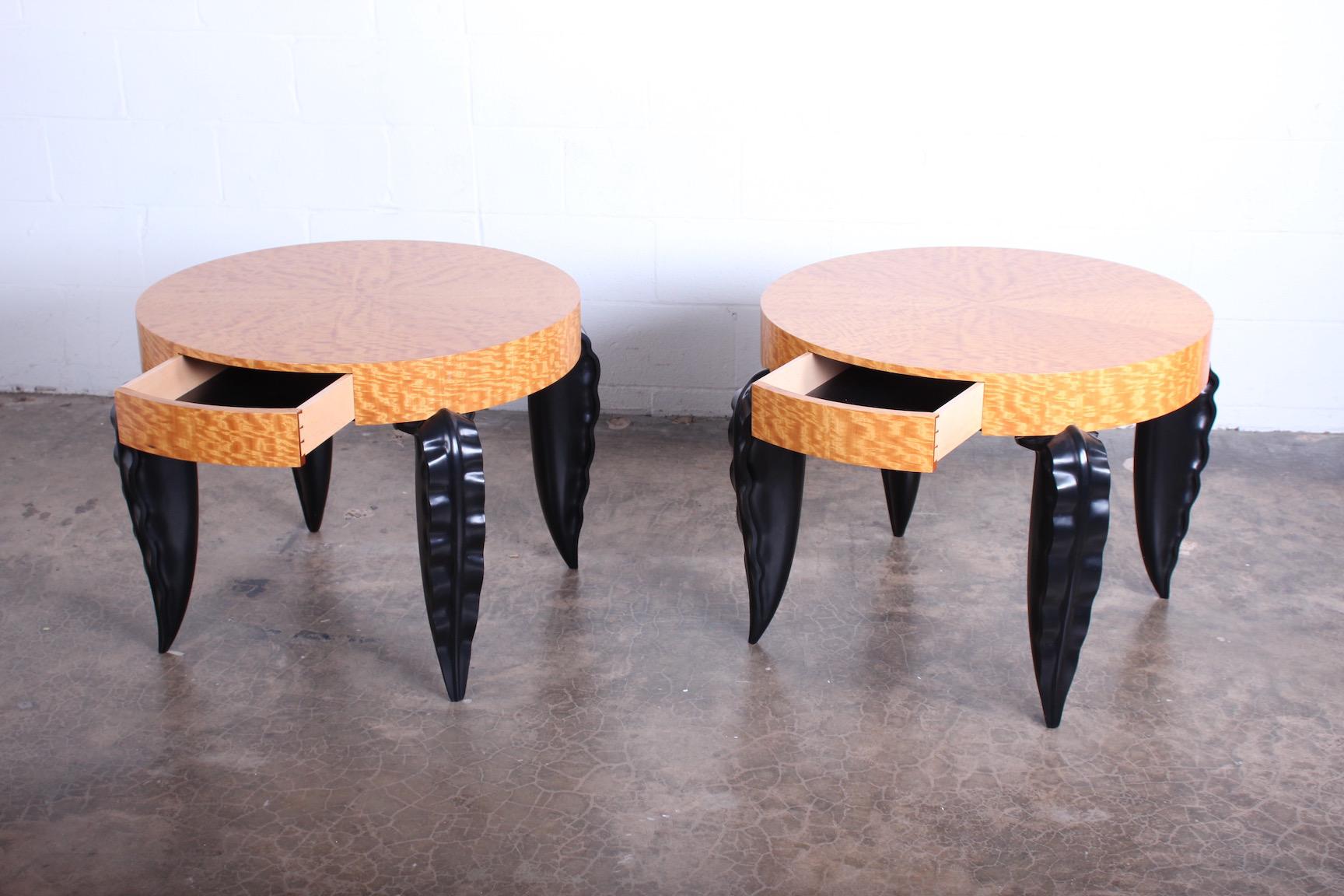 Late 20th Century Pair of Craft Tables by Peter Dudley