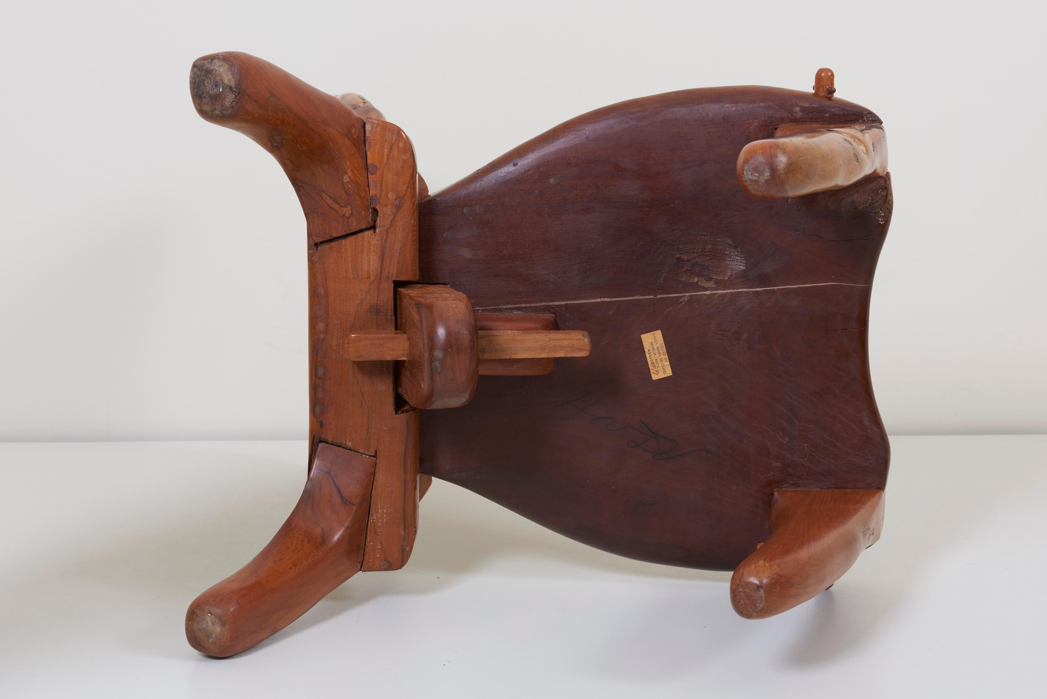 Pair of Craft Wooden Studio Lounge Chairs by Don Shoemaker, Mexico, 1960s 6