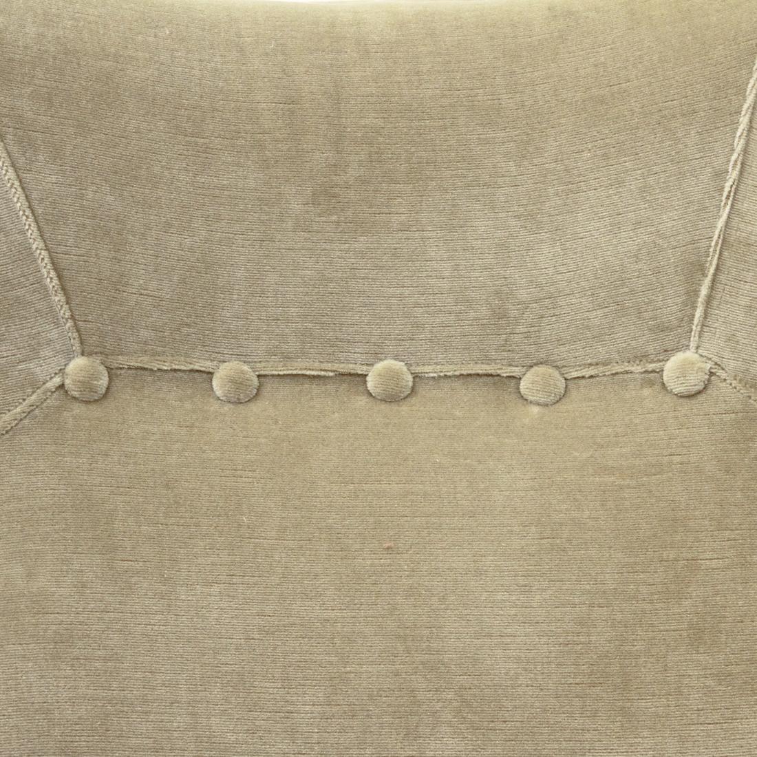 Pair of Cream White Velvet Italian Armchairs, 1940s 6