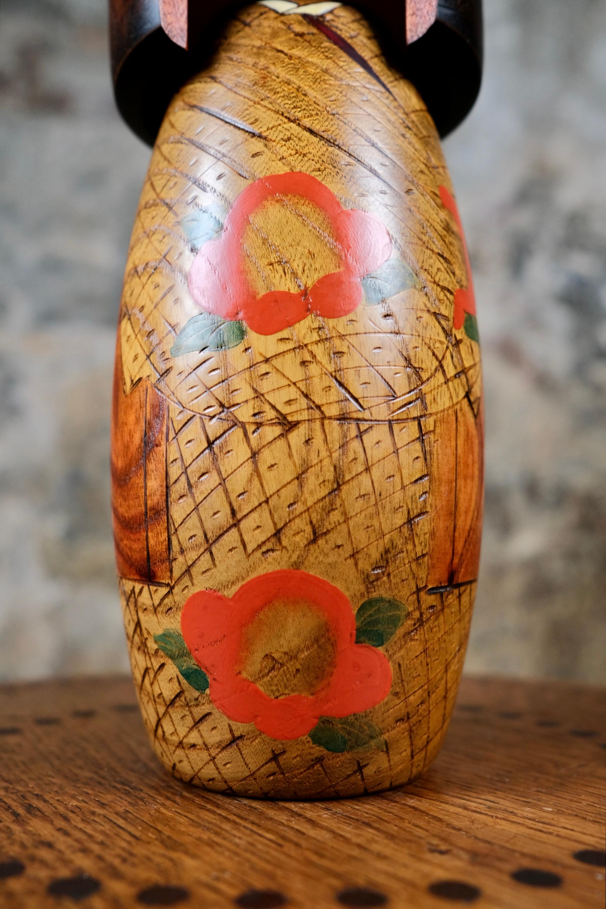 Paire de Kokeshi créatifs Usaburo, Japon, années 1990 en vente 6
