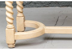 Pair of Crème Paint Barley Twist Console Flip Tables