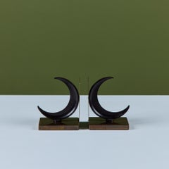Pair of Crescent Bookends by Walter von Nessen for Chase USA